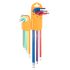 NEO TOOLS Imbuszkulcs készlet 9db hosszú 1.5-10mm, színes 25 év garanciával 09-512