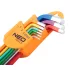 NEO TOOLS Imbuszkulcs készlet 9db hosszú 1.5-10mm, színes 25 év garanciával 09-512