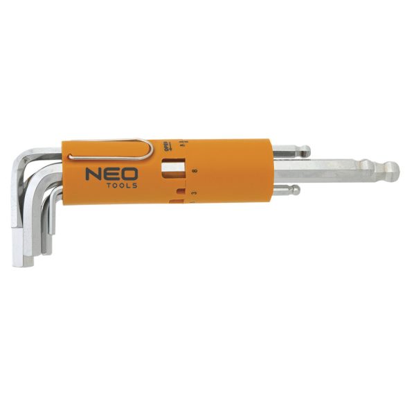 NEO TOOLS Imbuszkulcs készlet 2-10mm, 8db 25 év garanciával 09-523
