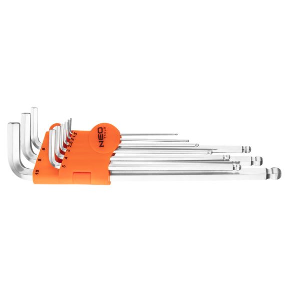 NEO TOOLS Imbuszkulcs készlet 1.5-10mm, 9db 25 év garanciával 09-525