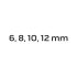 NEO TOOLS Tőcsavar-kihajtó készlet, 1/2", 4db, 6-12mm (M6-M12) 25 év garanciával 09-608