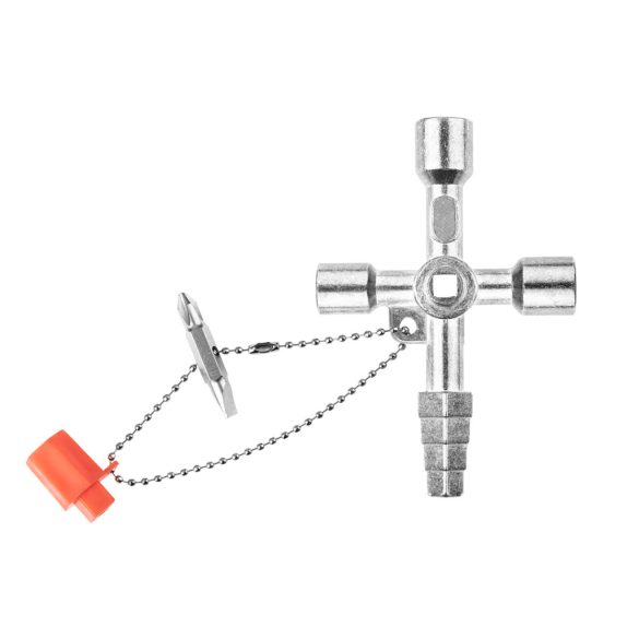 NEO TOOLS Univerzális épületgépészeti kulcs, fűtés, szaniter, klíma, szellőzés, elektro, gáz, víz 25 év garanciával 01-402