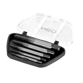   NEO TOOLS Törtcsavar-kihajtó készlet, 5db, négyszög vég, 2-14mm (M3-M18) 25 év garanciával 09-615