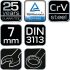 NEO TOOLS Csillag-villáskulcs 7x110mm, CrV, DIN3113 25 év garanciával 09-707