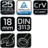 NEO TOOLS Csillag-villáskulcs 18x220mm, CrV, DIN3113 25 év garanciával 09-718