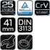 NEO TOOLS Csillag-villáskulcs 41x460mm CrV, DIN 3113 25 év garanciával 09-741