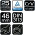 NEO TOOLS Csillag-villáskulcs 46x500mm CrV, DIN 3113 25 év garanciával 09-746