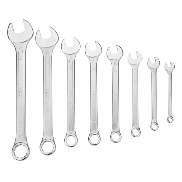 NEO TOOLS Csillag-villáskulcs készlet 6-19mm, 8db 25 év garanciával 09-751