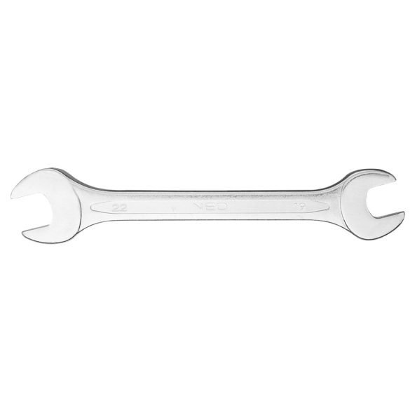 NEO TOOLS Villáskulcs 19x22mm, CrV, DIN3110 25 év garanciával 09-819