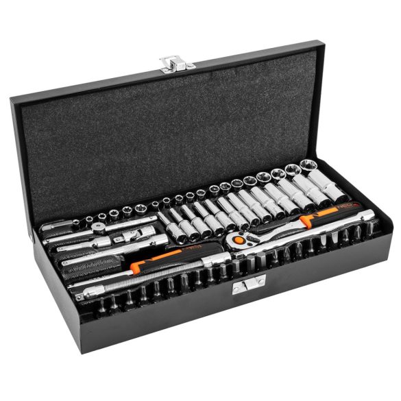 NEO TOOLS Dugókulcskészlet + bitkészlet 1/4" 63db 25 év garanciával 10-008