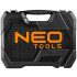 NEO TOOLS Dugókulcskészlet + bitkészlet 1/2", 1/4", 73db 25 év garanciával 10-054