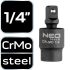 NEO TOOLS Csuklós toldó ütvecsavarozókhoz 1/4" 10-253