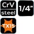 NEO TOOLS Torx dugókulcs 1/4" 37mm TX15 10-323