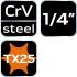 NEO TOOLS Torx dugókulcs 1/4" 87mm TX25 10-343