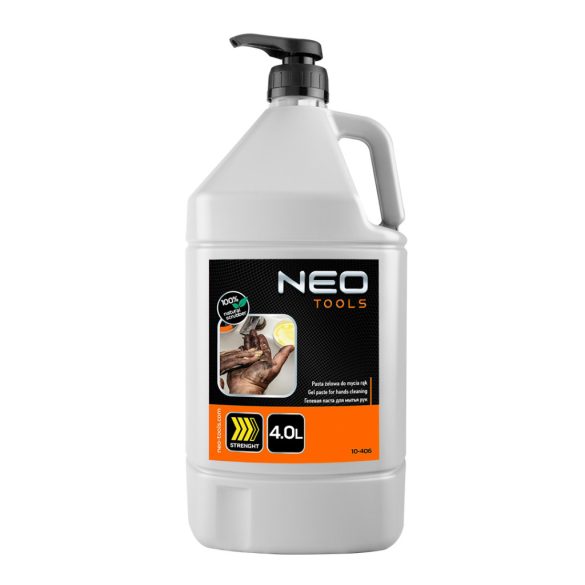 NEO TOOLS Kéztisztító paszta EXTRA erős 4 l, ragasztó, gyanta, szilikon, lakk, festék, poliuretán hab, polimer 10-406