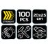 NEO TOOLS Kéztisztító kendő, 100 lap, ragasztó, gyanta, szilikon, lakk, festék, poliuretán hab és polimer 10-407