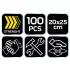 NEO TOOLS Kéztisztító kendő, 100 lap, ragasztó, gyanta, szilikon, lakk, festék, poliuretán hab és polimer 10-407