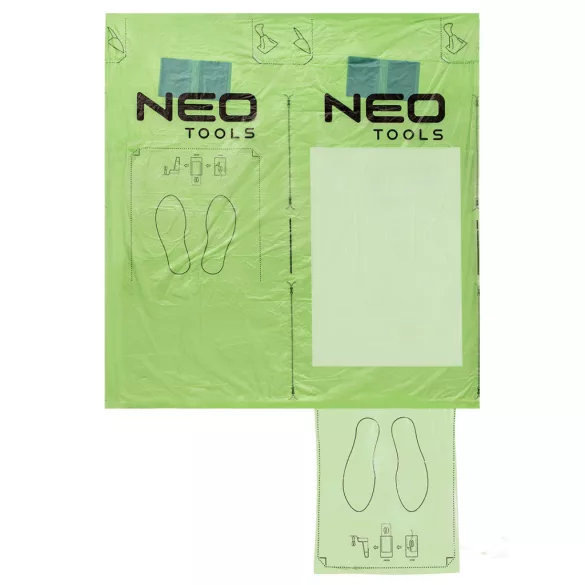 NEO TOOLS Belsőtér védőfólia, huzat, 200db, (5az1-ben, ülés, kormány, sebváltó, szőnyeg, kézifék) 10-485