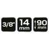 NEO TOOLS Gyújtógyertyakulcs 3/8", 14x90mm 25 év garanciával 11-152