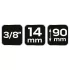 NEO TOOLS Gyújtógyertyakulcs 3/8", 14x90mm 25 év garanciával 11-152