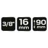 NEO TOOLS Gyújtógyertyakulcs 3/8", 16x90mm 25 év garanciával 11-153