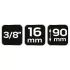 NEO TOOLS Gyújtógyertyakulcs 3/8", 16x90mm 25 év garanciával 11-153