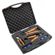 NEO TOOLS Napelem szerelő szerszámkészlet, 5db, kábelcsupaszító, kábelvágó, krimpelő fogó, csatlakozó fogók, kofferben 01-559
