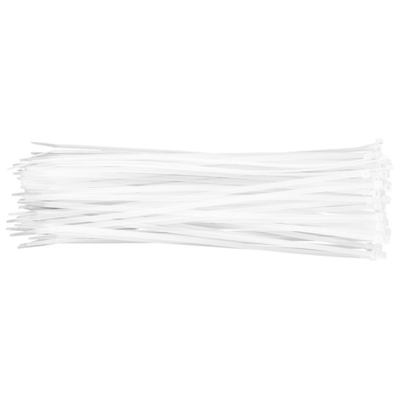 NEO TOOLS KÁBELKÖTEGELŐ, gyorskötöző, 4,8mm x 370mm, fehér, 75db 01-611