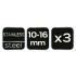 NEO TOOLS Tömlőbilincs 10-16/9mm, W4, 3db 11-401