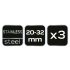 NEO TOOLS Tömlőbilincs 20-32/9mm, W4, 3db 11-404