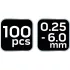 NEO TOOLS Érvéghüvely készlet, szigetelt 100db-os (0.25 - 6.0mm) 11-969