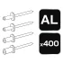 NEO TOOLS Alu popszegecs készlet, 400db 11-970
