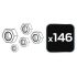 NEO TOOLS Önzáró anya készlet 146db 11-972