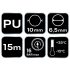 NEO TOOLS Pneumatikus spiráltömlő, 6,5x10mm x 15m, PU 12-072-1