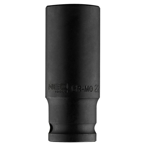 NEO TOOLS Hosszú Gépi dugókulcs 1/2", 22mm, Cr-Mo 12-322