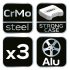 NEO TOOLS Dugókulcskészlet ALUFELNIHEZ, VÉKONYFALÚ, 1/2", 3db (17mm, 19mm, 21mm), Cr-Mo 12-350