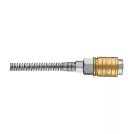   NEO TOOLS Pneumatikus gyorscsatlakozó, tömlővéges, védőrugós 4mm 12-600