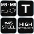 NEO TOOLS T-hajtókar menetfúrókhoz, M3-M8, racsnis 12-908