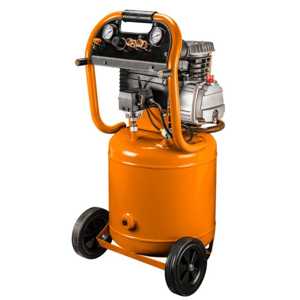 NEO TOOLS Kompresszor, 40L, álló, 2 csatlakozó, 2 nyomásmérő, olajkenésű 2 év garanciával 12K010