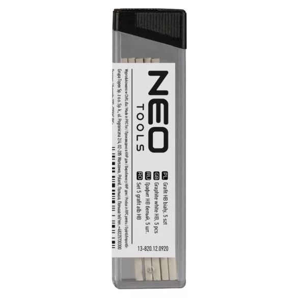 NEO TOOLS Ácsceruza betét fehér HB, 5db, 13-810-hez, 13-815-höz 13-820