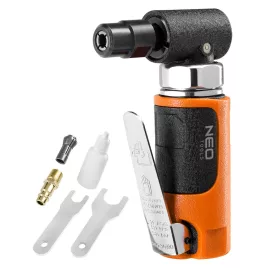   NEO TOOLS Pneumatikus derékszögcsiszoló, sarokcsiszoló 1/4" 1/8", 6mm/3mm, 20 000 rpm 2 év garanciával 14-016