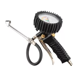   NEO TOOLS Pneumatikus kerékfúvó pisztoly, nyomásmérővel 80mm, dupla teherautó kerekekhez 14-716