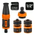 NEO TOOLS Öntözőfej csatlakozókkal 1/2", 4db 15-710