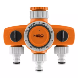   NEO TOOLS Mechanikus öntözőidőzítő óra, 3 utas, max.120perc 15-750