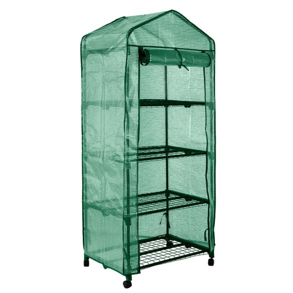 NEO TOOLS Növényház, 69x69x160cm, PE fólia, fémszerkezet 15-903