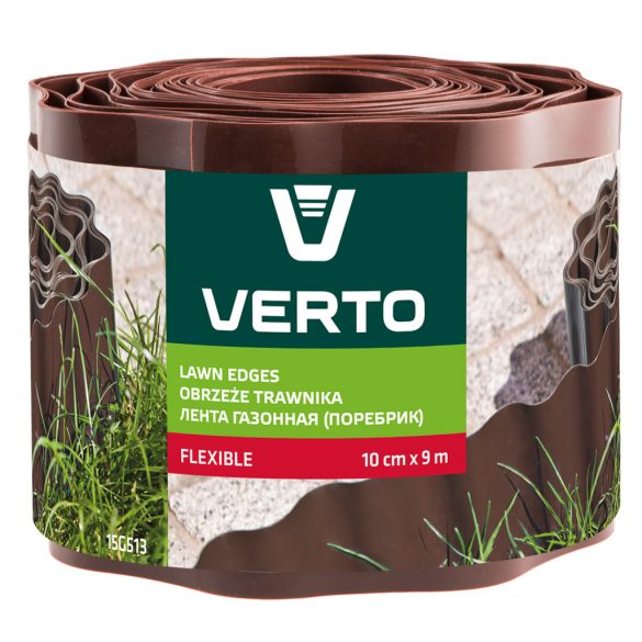 VERTO Ágyásszegély 10cm, 9m, barna 15G513