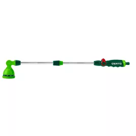   VERTO Öntözőpisztoly,10 funkciós,76-110cm-ig állítható teleszkópos fémszárral 15G682