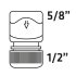 VERTO 30db Tömlő gyorscsatlakozó 1/2"- 5/8", kétkomponensű, kínálódobozban 15G730-30