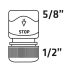 VERTO 30db Tömlő gyorscsatlakozó 1/2" vízstoppos, kétkomponensű, kínálódobozban 15G731-30