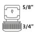 VERTO 30db Tömlő gyorscsatlakozó 3/4", kétkomponensű, kínálódobozban 15G732-30